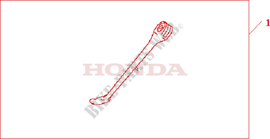 CHROME SIDE STAND for Honda GL 1800 GOLD WING ABS NAVI AIR BAG 2009