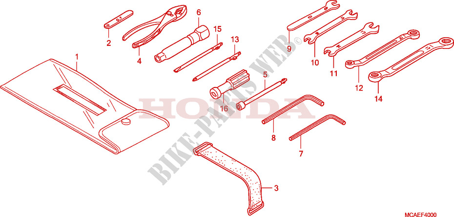TOOL for Honda GL 1800 GOLD WING ABS 2010