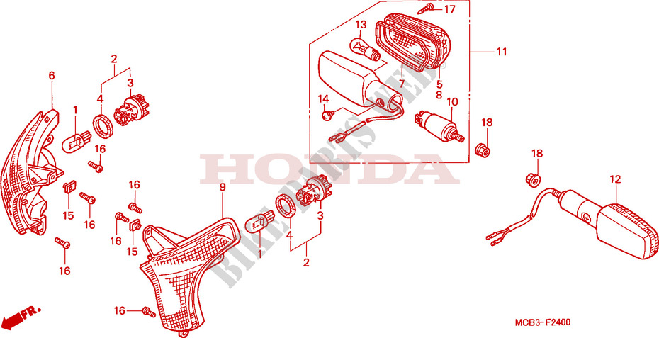INDICATOR for Honda TRANSALP 650 2001