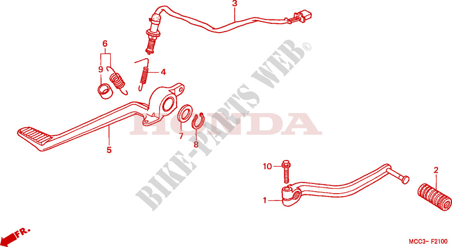 BRAKE PEDAL for Honda CB 1100 X11 2000