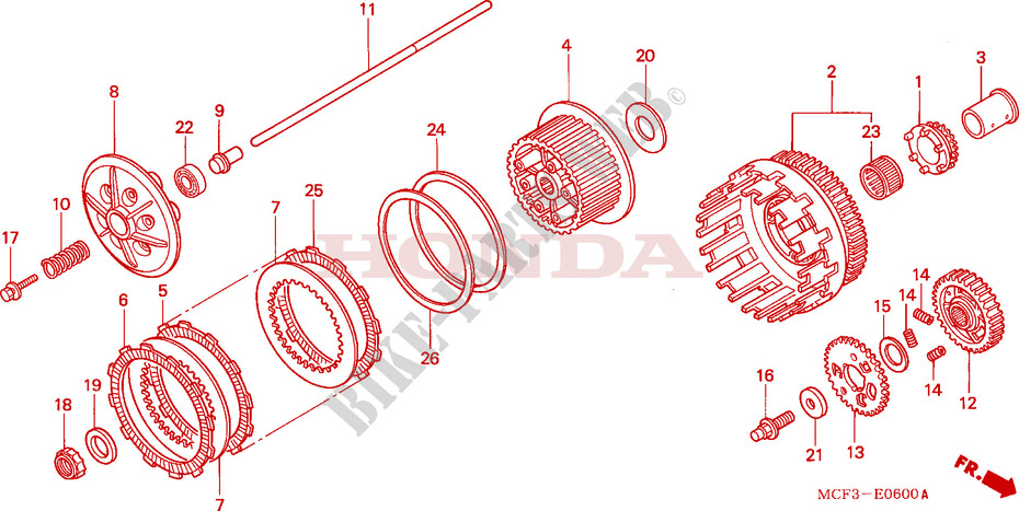 CLUTCH for Honda VTR 1000 SP1 100CV 2000