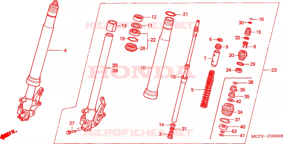 FRONT FORK Honda MOTO 1000 SP 2002  VTR1000SP3
