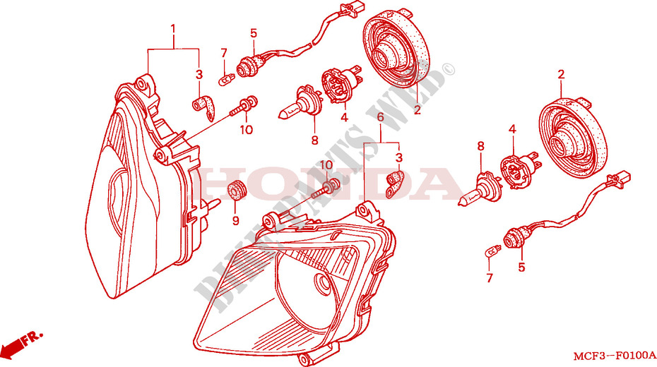 HEADLIGHT for Honda VTR 1000 SP2 100CV 2002