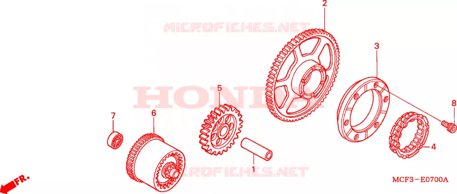STARTER MOTOR CLUTCH Honda MOTO 1000 SP 2002  VTR1000SP2