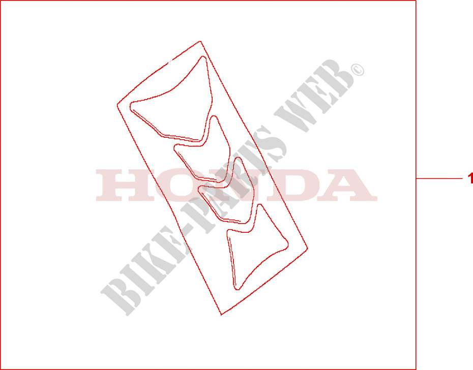 TANK PAD HRC LOGO for Honda VTR 1000 SP1 100CV 2000
