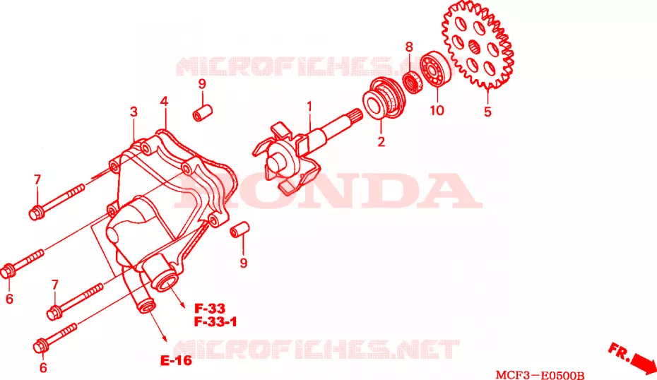 WATER PUMP Honda MOTO 1000 SP 2005  VTR1000SP5
