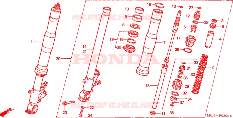 FRONT FORK Honda MOTO 900 CBR 2002  CBR900RR2