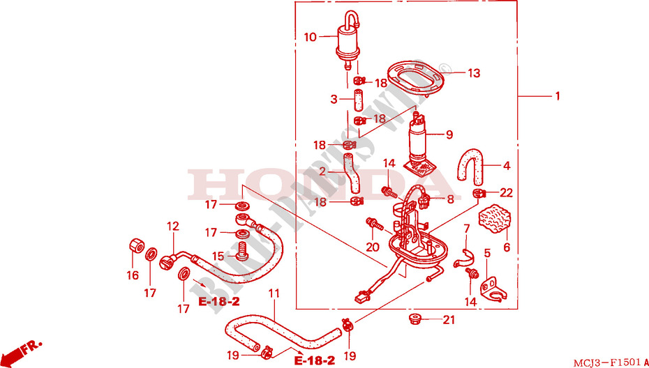 FUEL PUMP (CBR900RR2,3) for Honda CBR 954 RR 2002