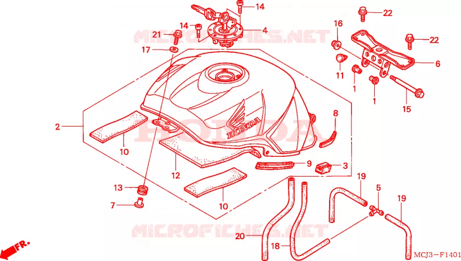 FUEL TANK (CBR900RR2,3) Honda MOTO 900 CBR 2002  CBR900RR2