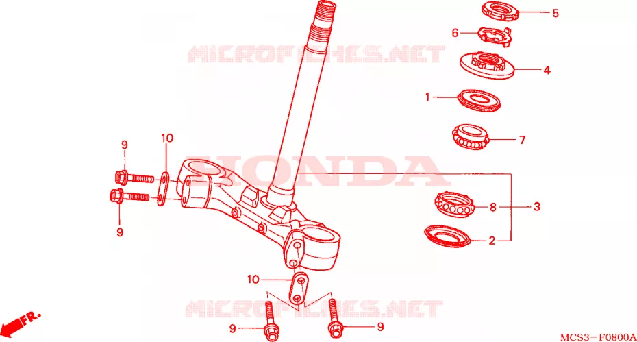 STEERING DAMPER Honda MOTO 1300 PAN-EUROPEAN 2004  ST1300A4