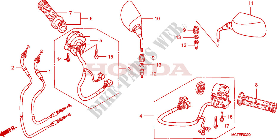 LEVER   SWITCH   CABLE for Honda SILVER WING 400 2006