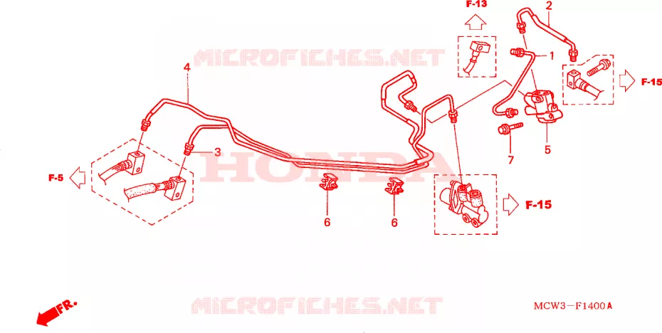 BRAKE CONTROL VALVE (VFR800) Honda MOTO 800 VFR 2002  VFR8002_A
