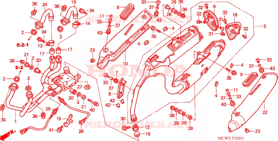 EXHAUST MUFFLER (VFR8004/5)(VFR800A4/5) Honda MOTO 800 VFR 2005  VFR8005