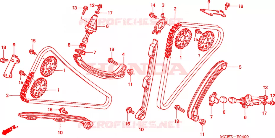 CAM CHAIN - TENSIONER Honda MOTO 800 VFR 2008  VFR800A8