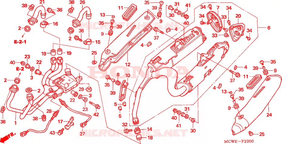 EXHAUST MUFFLER Honda MOTO 800 VFR 2006  VFR8006