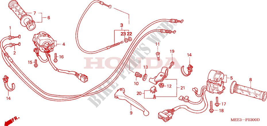 LEVER   SWITCH   CABLE for Honda CBR 600 RR 2004