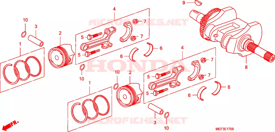 CRANKSHAFT Honda SCOOTER 400 SILVERWING 2008  FJS400D8