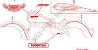 STICKERS for Honda SHADOW VT 750 AERO ABS 2005