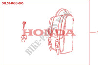 LEATHER BACKREST BAG for Honda SHADOW VT 750 AERO 2010