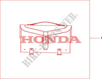 LEATHER TOPCASE (PLAIN) for Honda SHADOW VT 750 AERO ABS 2010