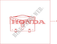 LEATHER TOPCASE (STUDDED) for Honda SHADOW VT 750 ABS 2008