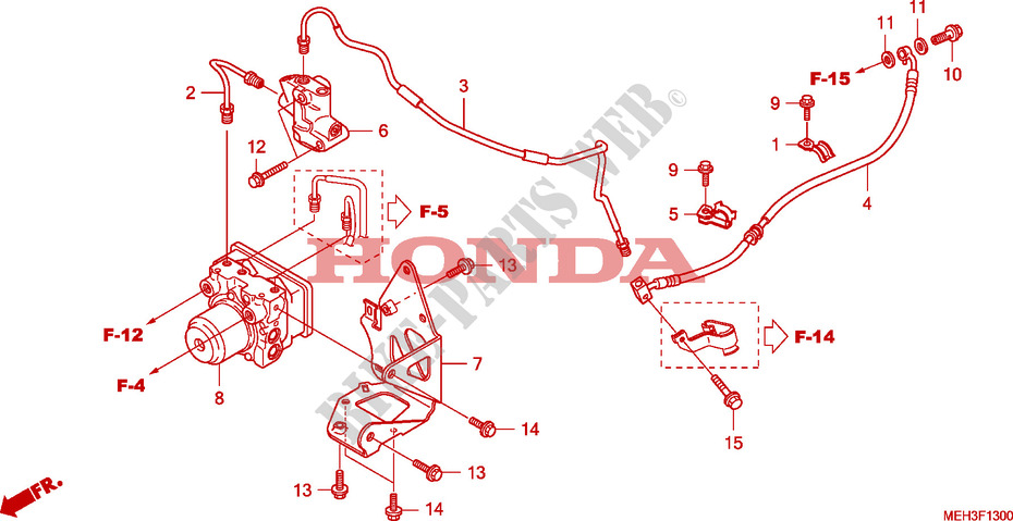 REAR BRAKE HOSE for Honda 700 DN01 EASY RIDER 2008