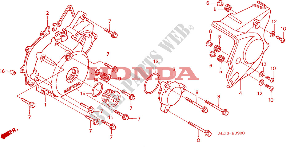 LEFT CRANKCASE COVER for Honda CB 1300 BI COULEUR 2005