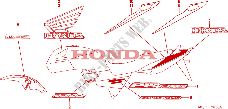 MARK (CB1300/A/F/F1) for Honda CB 1300 2004