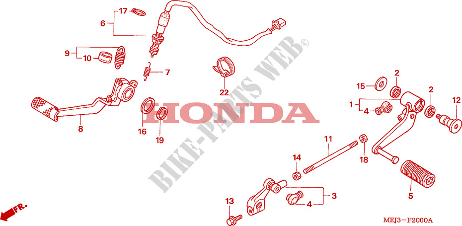 PEDAL for Honda CB 1300 BI COULEUR 2005