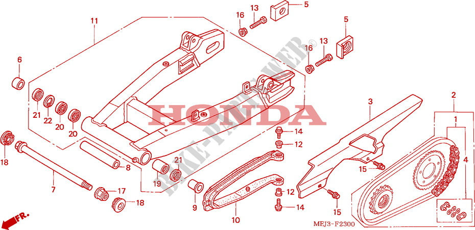 SWINGARM   CHAIN CASE for Honda CB 1300 2004