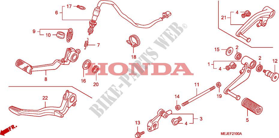PEDAL for Honda CB 1300 ABS FAIRING 2006