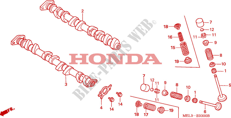 CAMSHAFT for Honda CBR 1000 RR FIREBLADE 2006
