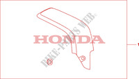 CARBON FIBER EXHAUST GUARD for Honda CBR 600 RR GRIS ORANGE 2011