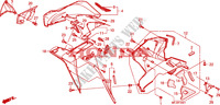 LOWER COWL(R.)(CBR600RR9, A,B/RA9,A,B) for Honda CBR 600 RR GREY ORANGE 2011