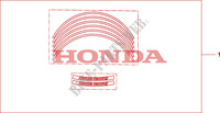 WHEEL STICKERS for Honda CBR 600 RR TRICOLOR 2011
