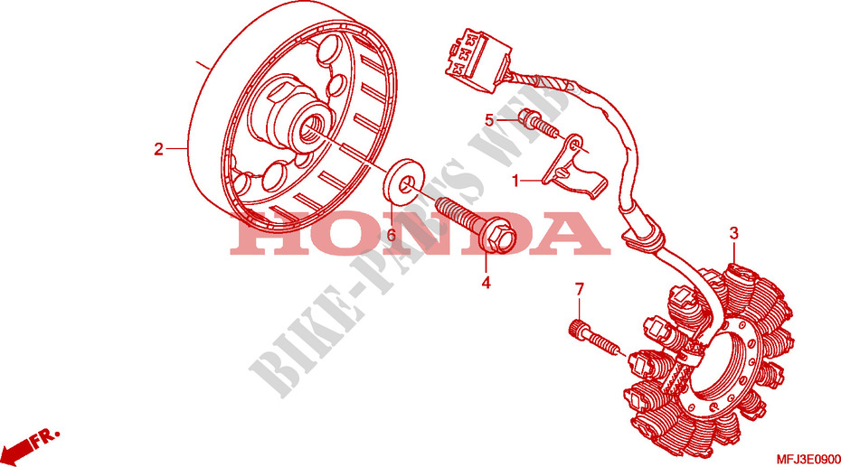 ALTERNATOR for Honda CBR 600 RR GREY ORANGE 2011