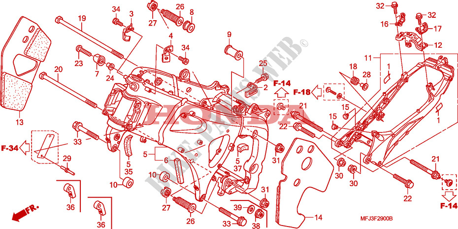 FRAME for Honda CBR 600 RR ABS PRETO 2011