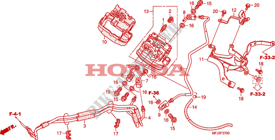 FRONT VALVE UNIT(CBR600RA ) for Honda CBR 600 RR GREY ORANGE 2011