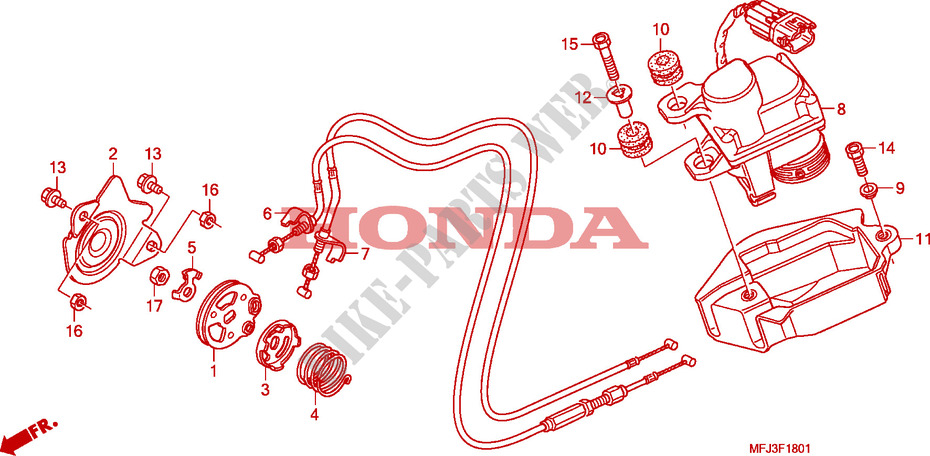 SERVO MOTOR for Honda CBR 600 RR GRAY ORANGE 2011