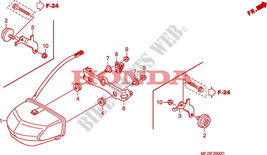 TAILLIGHT for Honda CBR 600 RR TRICOLOR 2011