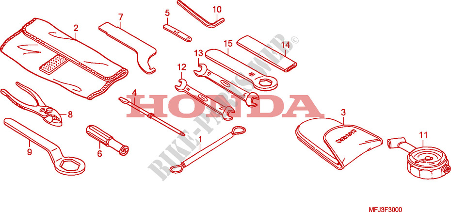 TOOL for Honda CBR 600 RR GREY ORANGE 2011