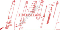 FRONT FORK for Honda CBR 1000 RR FIREBLADE LARANJA 2010