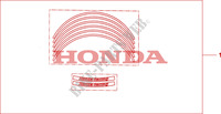 WHEEL STICKERS for Honda CBR 1000 RR FIREBLADE NOIRE 2010