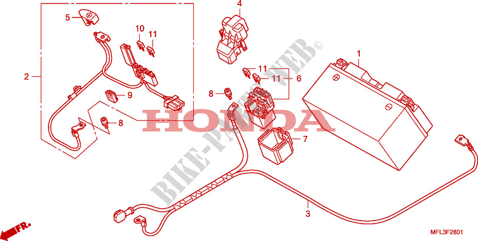 BATTERY for Honda CBR 1000 RR FIREBLADE ABS 2010