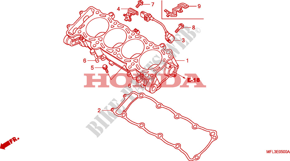 CYLINDER for Honda CBR 1000 RR FIREBLADE 2010
