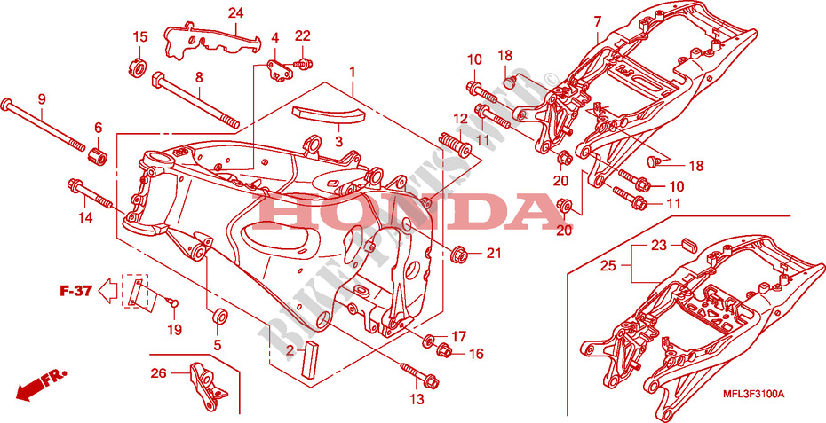 FRAME for Honda CBR 1000 RR FIREBLADE ABS 2010