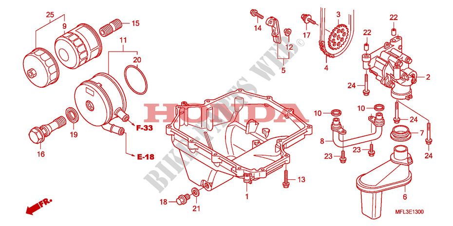 OIL PAN   OIL PUMP for Honda CBR 1000 RR FIREBLADE ABS NOIRE 2011