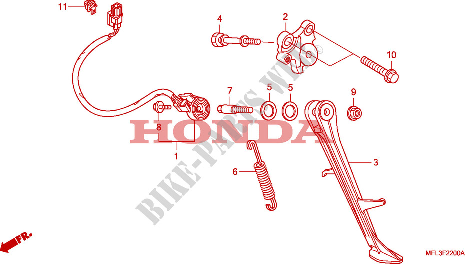 STAND for Honda CBR 1000 RR FIREBLADE ABS PRETO 2011