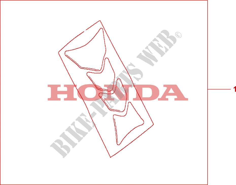 TANK PAD HRC LOGO for Honda CBR 1000 RR FIREBLADE TRICOLORE 2010