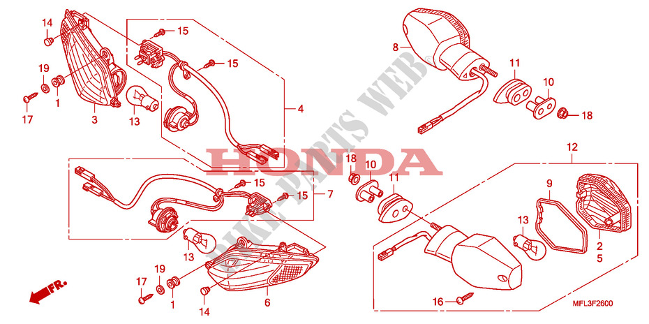 WINKER(CBR1000RR8) for Honda CBR 1000 RR FIREBLADE 2008